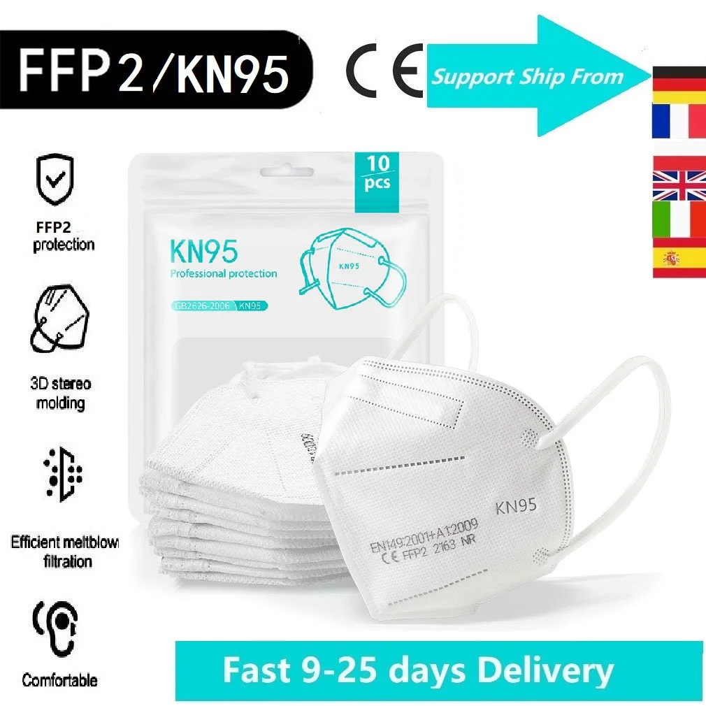Многоразовая маска FFP2 KN95 10-200 шт. ffp2mask kn95mask сертифицированная CE для рта и лица