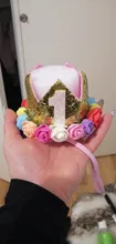 MEIDDING-sombreros de fiesta con guirnalda de flores para niños, 1, 2 y 3 años, corona, decoración de fiesta de cumpleaños, Baby shower