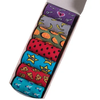 

Set of 7 pairs of women's cotton socks flappers peppers mix