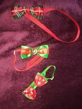 Bow-Tie Necklace Dog-Grooming-Accessories Puppy Dog-Collar Cat Christmas Adjustable Holiday