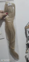 Extensiones de cola de caballo sintética, coletas, pelo falso Rubio, largo y recto, Clip en el pelo, resistente al calor, 22 pulgadas