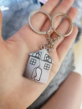 Llavero para enamorados I LOVE YOU, 1 par, casa cálida, pareja llave Cadena de recuerdo, regalo de San Valentín