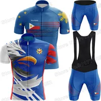 2022 Philippines Cycling Jersey Set Pilipinas Cycling Clothing Summer Road Bike Shirts Suit Bicycle Bib Shorts MTB Sportswear 1