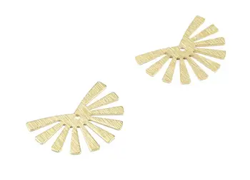 

Brass Sun Earring Charms - Raw Brass Textured Sun Pendant - Jewelry Supplies - 6Pcs/Lot - 24.8x16.56x0.62mm - PP3417