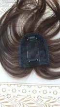 Halo Lady-Clip de belleza para mujer, cabello humano con explosión de flequillo, pieza central, pelo lacio brasileño no Remy para la pérdida de cabello