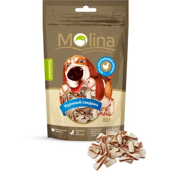

Molina delicacy D/dogs chicken sandwich, 80g-6 PCs