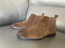 Genuino de los hombres botas de cuero Chelsea de tamaño 39-46 cómodas WOOTTEN de moda de la marca de 2021 hombres botas de zapatos de los hombres # KD463