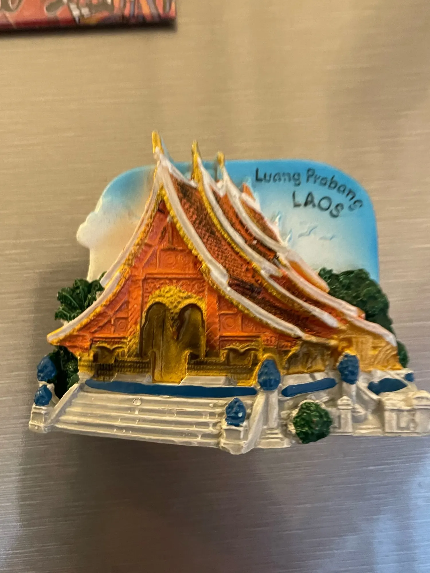 Tourist souvenir fridge magnet refrigerator paste magnet Bhutan Vietnam Laos 