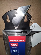 WORKPRO – Cuchillas de acero SK5, cuchillas profesionales originales de acero, 100 piezas