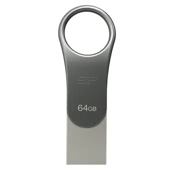 

Silicon Power Mobile C80 USB flash drives 64 GB 3.0 3.1 (Gen 1) connector Type A USB connector USB Type-C titanium