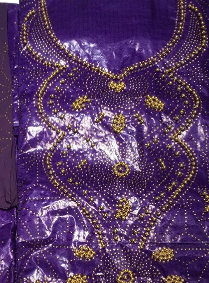 Purple-VL Новое поступление, морская Базен, парча, богаче, Getzner, камни, бусины, морская раковина, одежда, кружевные материалы, 3+ 2+ 2 ярда в комплекте для платья - Цвет: Purple-VL
