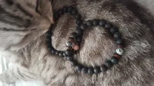 Pulsera de madera de Lava de piedra volcánica para hombre y mujer, pulsera de cuentas de 8mm, cadena para la muñeca de Buda tibetano, pulseras de regalo de joyería