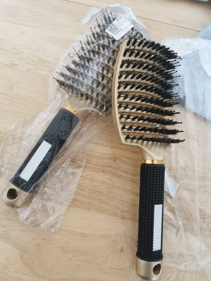 Buy 2 Get 2%off Hair brush Girls Hair Scalp Massage Comb Women Wet Curly Detangle Hair Brush for Salon Hairdressing Styling Tool photo review