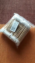 100 unids/bolsa de doble cabeza desechable de algodón de maquillaje hisopo de algodón suave brotes médicos palos de madera nariz y orejas Herramientas de limpieza Cotonete