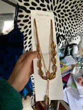 Tocona-collar con colgante de concha de verano para mujeres, cadena de oro para mujeres, Gargantilla ajustable, accesorios de playa, B07303