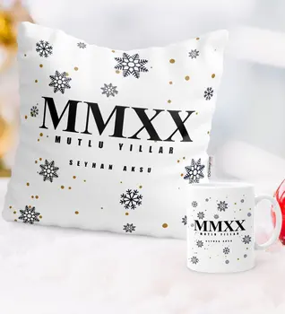 

Personalized Christmas 2020 Themed Pillow Mug Set-2