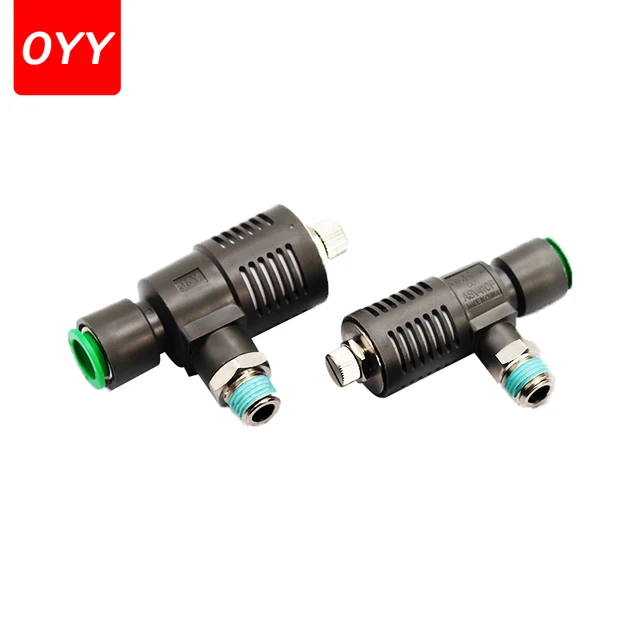 Fast Exhaust Throttle Valve ASV410F-02-08S/ASV510F-03-10S Quick Exhaust Valve With Adjustab ASV310F-01-06Sle Silencer