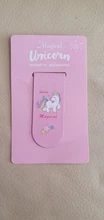 (4 unids/lote) lindo unicornio marcador con imán de dibujos animados papelería creativo Mini Clip de libro carpeta