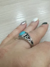 Anillo Vintage de piedra Natural antigua para mujer, joyería de regalo, anillo de dedo de turquesas azules para mujer, anillos de aniversario de bodas