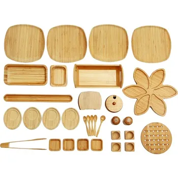 

Bambum Ikon 33 Piece 4 Personality Bamboo Breakfast Team