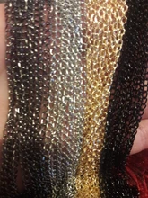 Cadena de Metal para collar, 5 m/lote, 0,6x2x3mm, 7 colores, para pulseras, accesorios, cadena de eslabones de Metal para fabricación de joyas