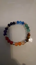 Pulsera de piedra Natural de 7 Chakras, Cristal púrpura, piedra de Ojos de Tigre, pulsera de cuentas de piedra redonda de siete pulsos para Yoga