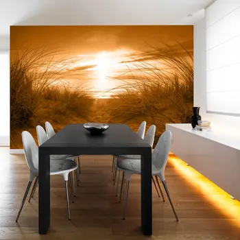 

Wall mural-Beach (sepia)-200x140 cm