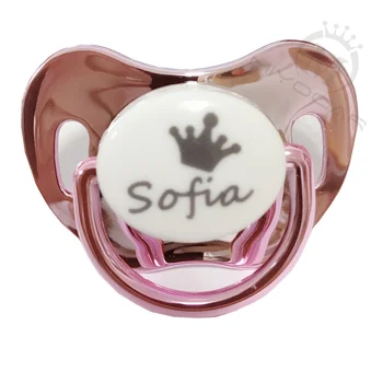 

MIYOCAR custom any name can make gold pinkn bling pacifier SGS pass safe pacifier for baby BPA free dummy baby shower gift PP-11