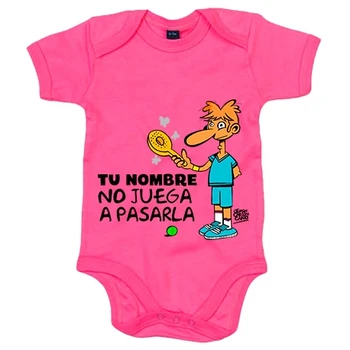

Baby bodysuit Padel I don't play pass customizable with name