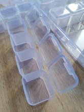 Mordoa-caja de almacenamiento de cuentas de plástico transparente con 28 ranuras, caja organizadora para herramientas de manicura de decoración de uñas, expositor de joyería