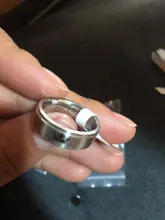 Jiayiqi-Anillo de boda de acero inoxidable para hombres y mujeres, joyería de Color negro y plateado