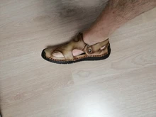 Sandalias clásicas de verano para hombre, zapatos de piel auténtica suaves transpirables, sandalias romanas para playa, zapatillas bohemias