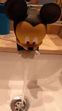 Minnie de disney de agua para niños, extensor de grifo de silicona con dibujos animados, ahorro de agua, herramienta de extensión de grifo, ayuda a los niños a lavarse las manos
