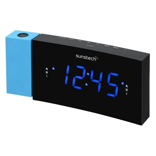 Часы-радио Sunstech 1,2 "светодиодный черный синий Часы-радио Sunstech 1,2 "светодиодный черный синий