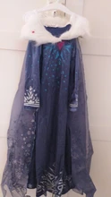 Vestido de princesa Elsa para niñas, vestidos de Cosplay, disfraces de nieve para niños, vestido de princesa, bata Infantil