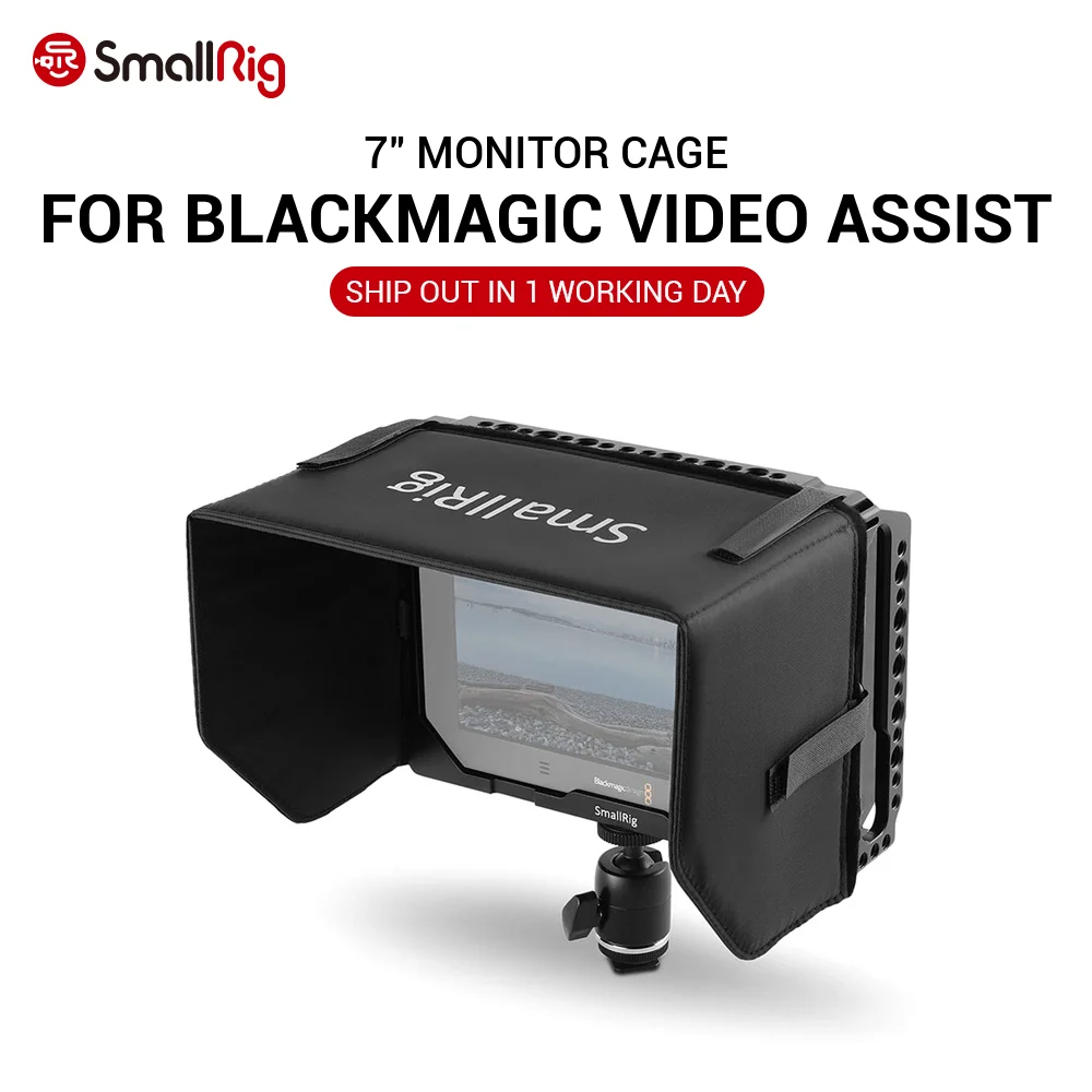 SmallRig алюминиевая 7 дюймовая клетка для монитора с солнцезащитным козырьком