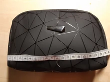 Neceser de viaje multifunción para mujer, bolsa de maquillaje geométrica, impermeable, portátil, organizador de artículos de tocador, novedad