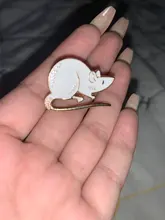 Black White Rats Enamel Pin Custom Mouse Brooches Animal Badge Bag Shirt Lapel Pin Buckle