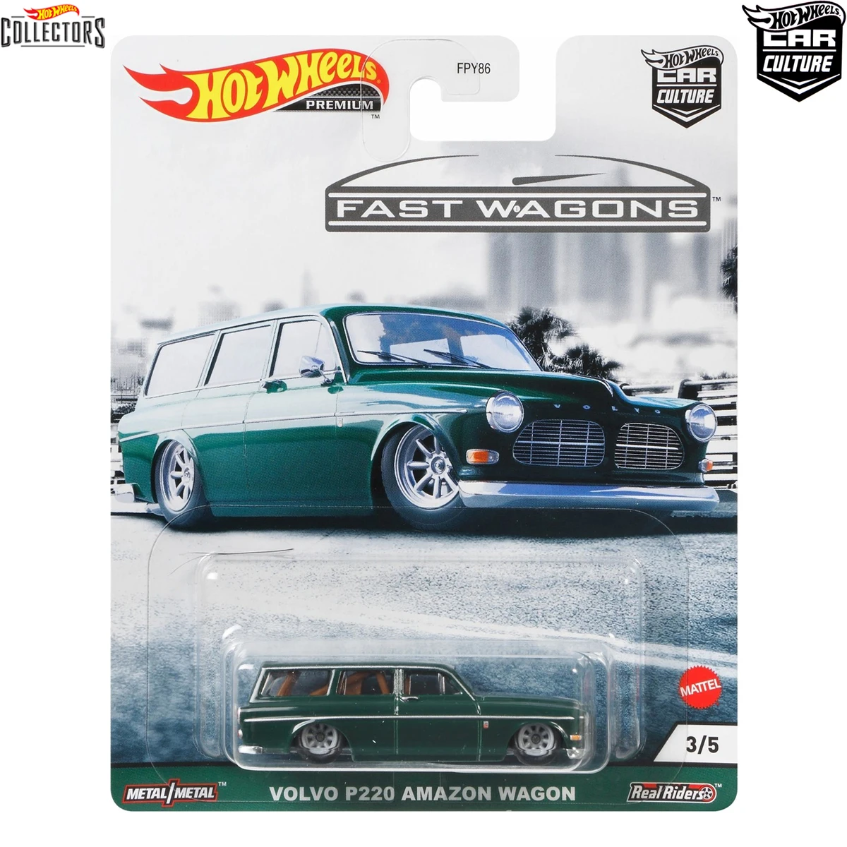 Hot Wheels Car Culture Premium Fast Универсалы серии Volvo P220 Estate коллекционные игрушки для детей 3