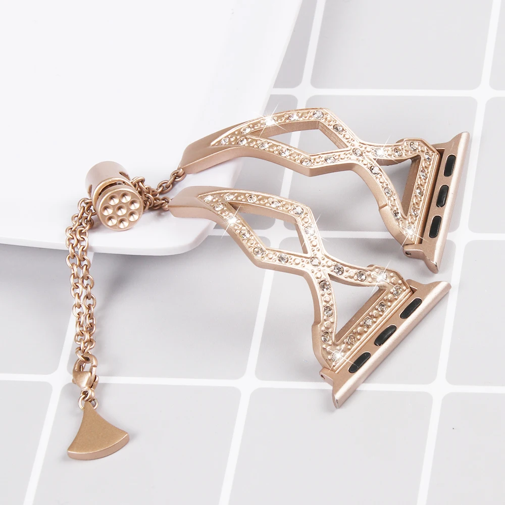 

42mm 44mm Smart Watch Wristband Compatible With Watch Strap 38mm 40mm iWatch Series 5/4/3/2/1 For Women