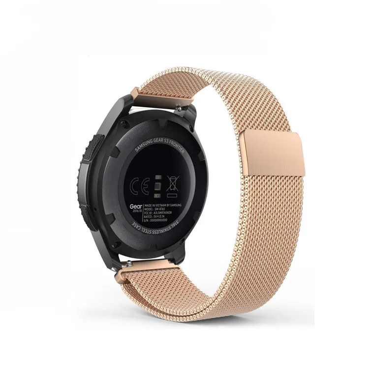 Rose Gold Миланская петля ремешок для samsung gear S2 Galaxy Watch 42 мм активная 2 полоса 20 мм браслет из нержавеющей стали для gear S2 Amazfit - Цвет ремешка: Rose Gold