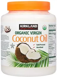 Kirkland Aceite de Coco Virgen sin refinar 2,28kg Orgánico, Prensado en Frío, 100% Natural, Para Cocinar.