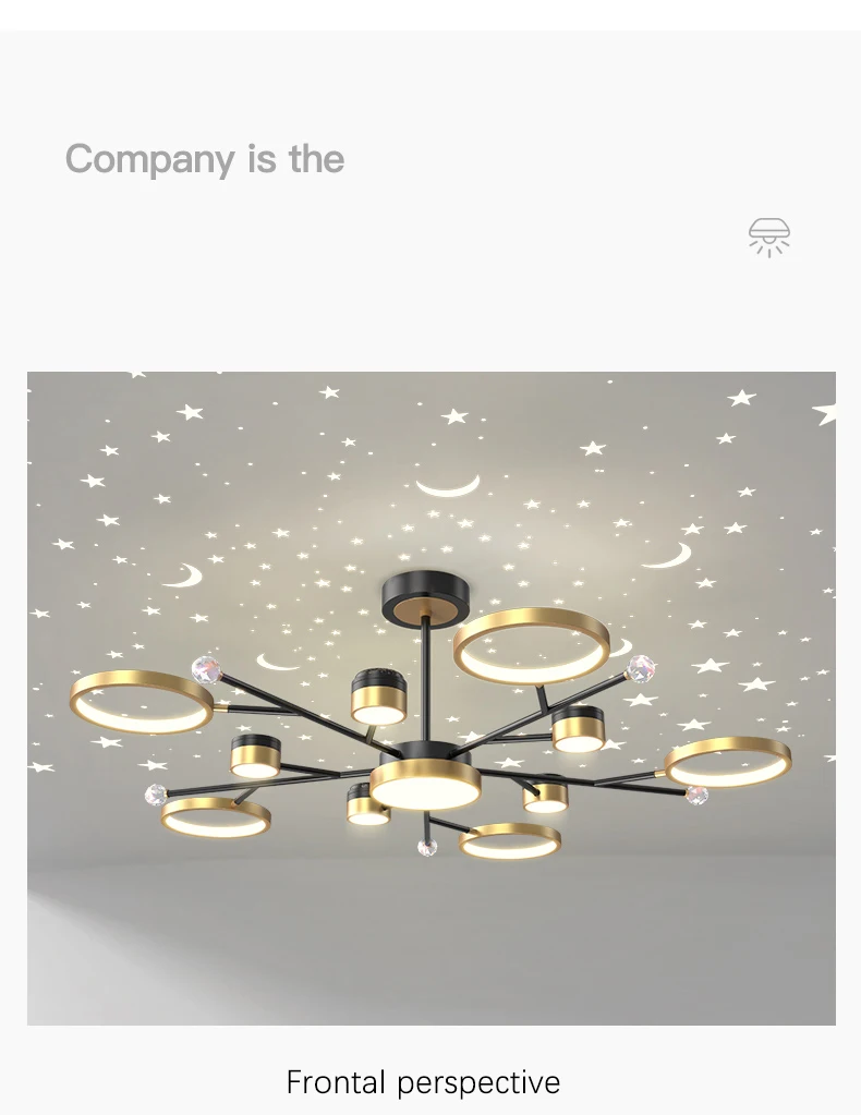 modern chandeliers Modern Creative Chandelier For Living Room Led Lights Starry Sky Romantic Golden Bedroom Loft Ceiling Lamp Baby Room Decoration chandeliers