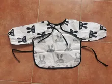 Baberos Bandana para bebé, bonitos Baberos de dibujos animados coloridos, impermeables, para comer, dibujo de manga larga, delantal, babero de autoalimentación para bebé