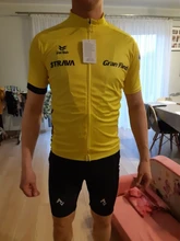 STRAVA negro ciclismo Jersey 19D babero conjunto MTB uniforme ropa de bicicleta de secado rápido ropa de ciclismo para hombre corto Maillot Culotte