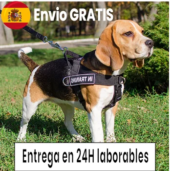 

Long-range reflective Naylon dog harness with padding for any climate, adjustable safety strap