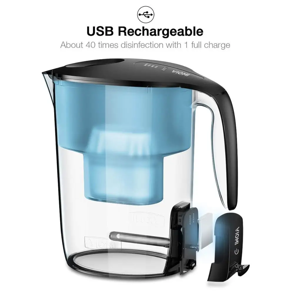  -Warranty Square-Jug with water filters with multiple effects disinfection UV smart Xiaomi Youpin-B - 4000036617706