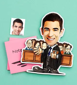 

Personalized Mr Attorney Caricature Of Wooden Magnet-2