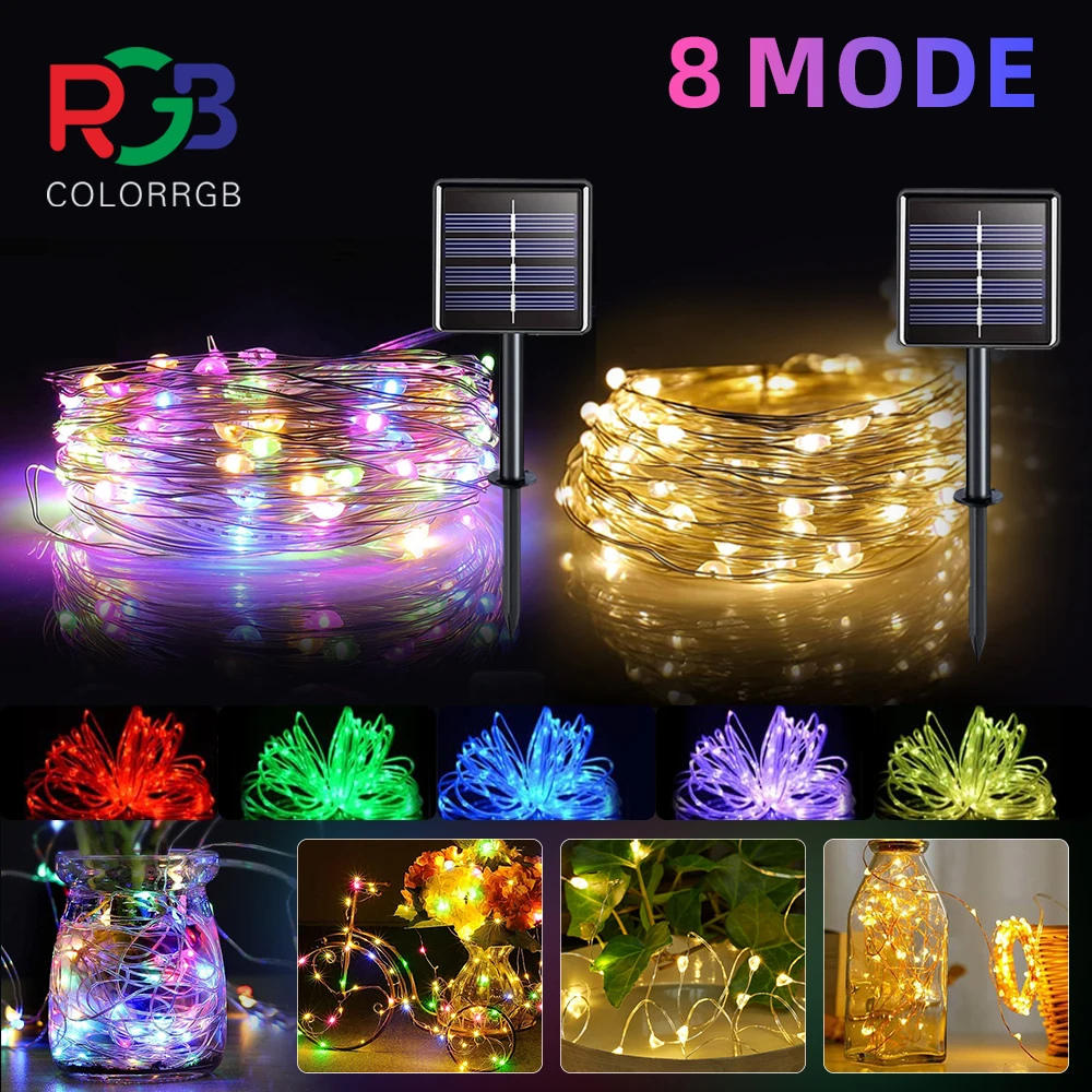 Waterproof Outdoor String Lights Outdoor Waterproof Fairy Lights Solar Fairy Aliexpress