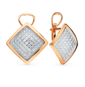 

Silver earrings with cubic zirconia sunlight sample 925